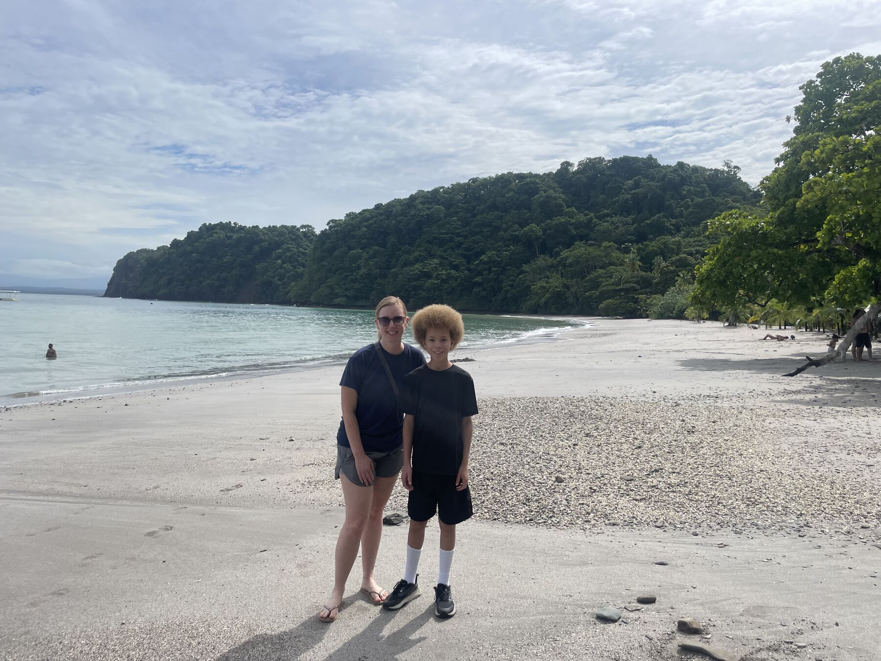 Snorkeling near Jacó, Costa Rica at a calm white-sand cove compared to Manuel Antonio