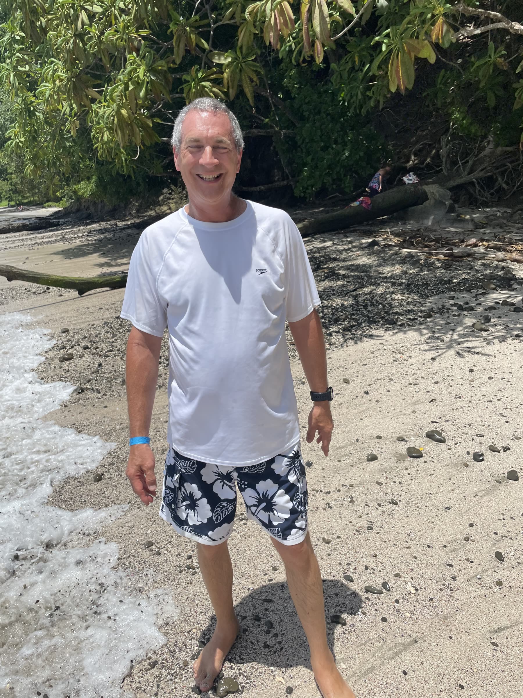 A guest on the shore at Playa Mantas — Jaco Costa Rica best snorkeling